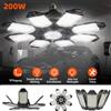 Lampadine a LED pieghevoli a LED per garage potente da 200 W Lampada da soffitto multi pannello regolabile E27 per illuminazione di magazzini per officina