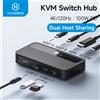 Hagibis USB C KVM Switch 1 Monitor 2 Computer 4K HDMI KVM Switch Hub USB PD per condividere un monitor tastiera mouse stampante