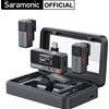 Saramonic Air Microfono lavalier wireless con cancellazione del rumore Microfono da bavero per iPhone 15/16 Smartphone Android Fotocamera Vlog Youtube