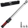 Seesii Chiave Dinamometrica Digitale Seesii 340N.m, Chiave Elettrica Digitale 1/2" 12.5-250.8ft-lbs/17-340N.m con Segnalatore Acustico e LED per Cura dell'Auto