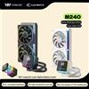POWER TRAIN X-GAMERX PowerTrain M240 Raffreddamento a Liquido 240mm con Effetti Luminosi ARGB Globali 360 ° Raffreddatore CPU AIO con Copertura Magnetica e Display Digitale
