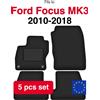 Wielganizator Set di tappetini in velluto per Ford Focus MK3 hatchback, berlina, station wagon (2010-2018)