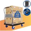 NONE Carrello Pieghevole Pesante, 150kg di Capacità, Ruote Anteriori Girevoli a 360°, Superficie Antiscivolo, Design di Piegatura a Pedale per Traslochi, Garage, Magazzino