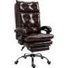 Vinsetto Poltrona da scrivania Vinsetto, sedia da ufficio ergonomica con altezza regolabile, schienale reclinabile e poggiapiedi