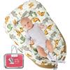NONE Nido cocoon multifunzionale per neonati e bambini, lettino da viaggio, 100% cotone, anallergico, imbottito, facile da trasportare