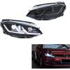 xunder Fari a LED per Volkswagen VW Golf 7 MK7 VII 2013-2017 TDI TSI, Gruppo Fari Anteriori Proiettori Blackout (Non Compatibile con GTI/R/GTD)