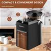KIRAINAFLY Macinacaffè Elettrico con Macine a Disco, Regolabile con 28 Impostazioni Precise per French Press, Drip, Espresso, 12 Tazze