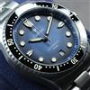 CADISEN Orologio Meccanico Automatico di Lusso con Vetro Zaffiro, Movimento Giapponese MIYOTA 8215, Quadrante Blu, Anello in Ceramica, Impermeabile, Regalo per Uomo