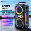 ZEALOT-PT21 Altoparlante Bluetooth portatile da 200 W, altoparlante wireless IPX5 Altoparlanti Bluetooth impermeabili con subwoofer, Bass Boost