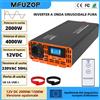 MFUZOP Inverter a Onda Sinusoidale Pura MFUZOP 2000W 1500W da 12V DC a 220V 230V AC per Camper e Auto, Convertitore di Tensione con USB-C, Presa EU AC e Display LCD