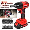 NONE Avvitatore a Impulsi Senza Spazzole 21V 1/2 Pollice, Chiave a Impulsi a Batteria con Coppia Massima 450N.m, 2200 RPM, Chiave Elettrica con Batteria al Litio e Caricabatterie, Set di 14 Bussole a