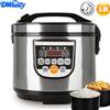 DWiusty Cuociriso Digitale da 5L, Multicooker da 700W con Display LED e Pentola Antiaderente, Funzione Mantenimento Calore, Vaporiera per Pasti in Famiglia