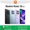 Xiaomi Redmi Note 15 5G 8GB 256GB Smartphone Snapdragon ® Fotocamera principale 6 Gen 3 da 108 MP Dimensione display 6,77'' 120Hz Capacità della batteria 5520 mAh (tipica)