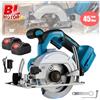 Vremota Sega Circolare Elettrica Mini Senza Spazzole da 5 Pollici 125mm Senza Fili 0 ° -45 ° Utensile Elettrico Regolabile per Lavorazione del Legno e Giardinaggio Compatibile con Batteria Makita 18V