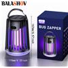 BALASHOV Lampada antizanzare elettrica a luce UV USB silenziosa, trappola per insetti e zanzare, per casa, camera da letto e campeggio.