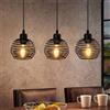 NONE Lampada a Sospensione per Tavolo da Pranzo, Stile Vintage-Nero, Design Industriale, E27, 3 Lampadine, per Sala da Pranzo, Cucina, Soggiorno e Studio