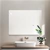NONE Specchio da parete senza cornice 100×75 cm - Specchio da bagno HD senza rame, moderno per vanità/camera da letto/ingresso, verticale