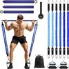 NONE Kit portatile per Pilates con 3 fasce di resistenza e bastone per esercizi da 240 libbre per allenamento completo del corpo a casa