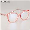 CCspace 51019 Montature per occhiali in titanio in plastica anti-luce blu Cat Eye Occhiali per computer ultraleggeri per uomo donna moda ottica