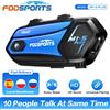 Fodsports M1-S Plus Interfono per casco da moto, auricolare Bluetooth per casco, interfono a 10 piloti 2000M, radio FM, condivisione di musica, 3 effetti sonori.