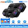 Fodsports 2 pezzi Fodsports M1-S Pro interfono per casco moto auricolare Bluetooth senza fili interfono moto, 10 ciclisti.