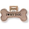 CLEARCO Osso Squeaky - I love my dog marrone