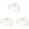 OTKARXUS 3 ciotole per uccelli in plastica a forma di U, da appendere, per gabbie per pappagalli, mangiatoie per acqua, cibo, accessori per piccoli uccelli, pappagalli, calopsitte, pappagalli (bianco, 3 pezzi)