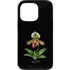The Botany Bureau Custodia per iPhone 13 Pro Illustrazione della pianta dell'orchidea pantofola della signora Paphiopedilum
