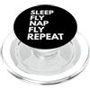 Fly Lover Design Sleep Nap Fly Repeat Assistente di volo Hostess pilota Air PopSockets PopGrip per MagSafe