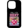 Senior Class Of 2027 Preppy Apple Sapphi Custodia per iPhone 14 Pro Classe senior del 2027 Carino Preppy Apple High School Graduate