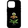 The Botany Bureau Custodia per iPhone 16 Pro Illustrazione della pianta dell'orchidea pantofola della signora Paphiopedilum