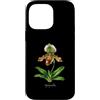 The Botany Bureau Custodia per iPhone 14 Pro Max Illustrazione della pianta dell'orchidea pantofola della signora Paphiopedilum