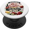 Love Laughter Wine Home Saying Family Hu This Home Runs on Love Laughter Davvero buon vino dicendo PopSockets PopGrip Adesivo