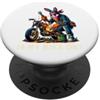 Bunny Meccanico Estetica Officina Moto U La Mia Moto È A Posto Scena Comica Di Centauro PopSockets PopGrip Adesivo