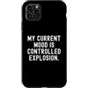 Sarcastic Humor Statement Custodia per iPhone 11 Pro Max il mio umore attuale è un'esplosione controllata Witty Sarcastic