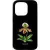 The Botany Bureau Custodia per iPhone 15 Pro Illustrazione della pianta dell'orchidea pantofola della signora Paphiopedilum
