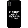 Sarcastic Humor Statement Custodia per iPhone X/XS il mio umore attuale è un'esplosione controllata Witty Sarcastic
