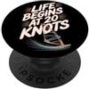Windsurf Passione Velocità del vento Vib Windsurf Life Begins At 20 Knots Motivazione Windsurfing PopSockets PopGrip Adesivo