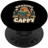 Cozy Book Reading Designs La lettura degli amanti dei libri mi rende Cappy Reader Capybara PopSockets PopGrip Adesivo