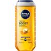 NIVEA MEN Doccia Shampoo Fresh Boost 250 ml, Docciaschiuma uomo 3 in 1 per viso, corpo e capelli, Bagnoschiuma uomo con Caffeina, Profumo rivitalizzante, pH neutro, Tutti i tipi di pelle