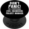 Civil Engineering T-Shirts & Gifts Responsabile del progetto di ingegneria civile PopSockets PopGrip Adesivo