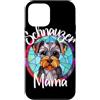 Whisker Mosaic Lettering Co. Custodia per iPhone 12 mini Schnauzer, mamma, macchiato, cane, illustrazione