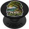 The Nature Meditation Lover Designs La pace sembra alberi PopSockets PopGrip Adesivo