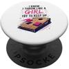 sack toss bean bag toss playing Cornhole I Know I throw Like A Girl Try To Keep Up Funny Cornhole PopSockets PopGrip Adesivo