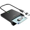 Trust Velora Lettore Smart Card eID/DNIe 4.0 / eDowod/CIE | USB-C & USB-A, conforme a ISO 7816 Classe A / B / C, piedini in gomma antiscivolo, cavo di 100 cm, Windows / Mac