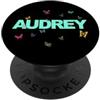 Audrey Figlia Sorella idee regalo di com Audrey - Bellissimo nome con farfallas PopSockets PopGrip Adesivo