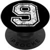 Sports Jersey Number Apparel Maglia sportiva con numero 9 per fan della squadra, regalo di compleanno PopSockets PopGrip Adesivo