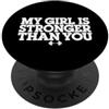 My-Boyfriend-Tees Divertente la mia ragazza è più forte di te palestra bro PopSockets PopGrip Adesivo