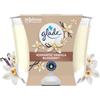Glade Candela vegana a lunga durata, profumo infuso oli essenziali, nuova formula senza olio di palma, romantic vanilla blossom, 4 candele