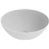 ERCOS Lavabo D'appoggio Circolare In Ceramica, Lavabo Bagno Colore Bianco Opaco , Senza Troppopieno, Dimensioni 416x155 mm